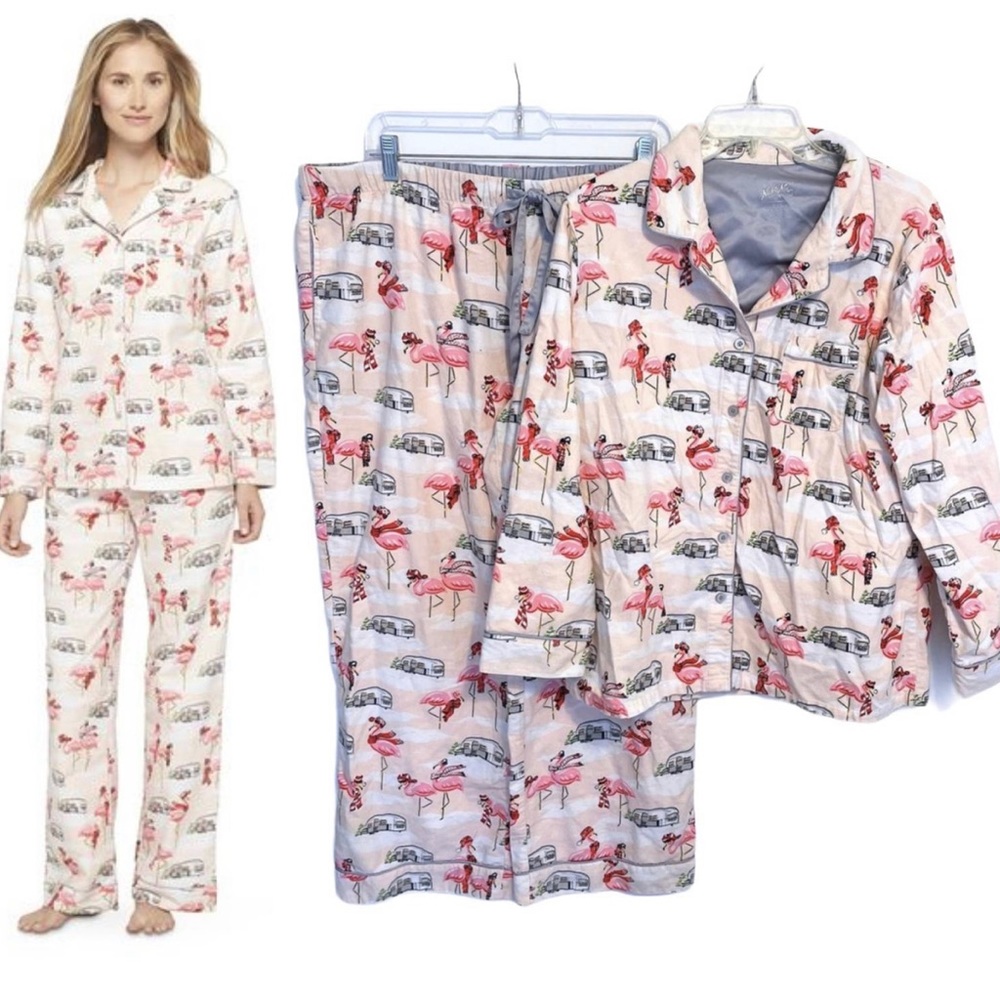 Nick & Nora Pink Flamingo Pajama Set XXL